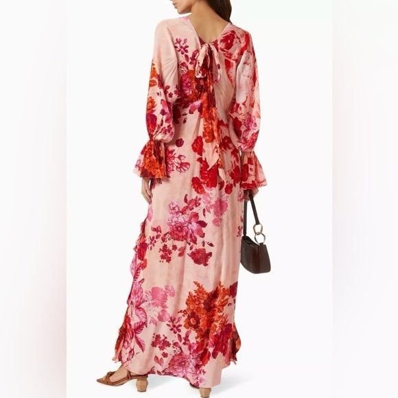NWT Hemant & Nandita Dali Bohemian Floral Elegant Kaftan Maxi Dress Size Medium - Picture 8 of 14